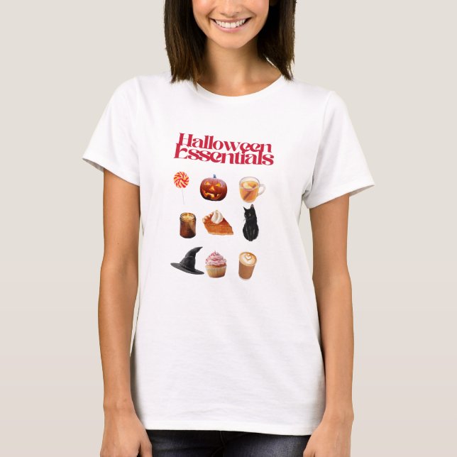 Halloween Essentials – Söt Estetisk Kollage T-Shir T Shirt (Framsida)