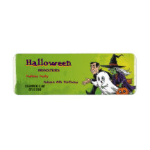 Halloween Etikett Födelsedag Barn Fest Halloween E