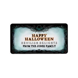 Halloween-etikett Happy halloween - Treats-etikett Adressetikett