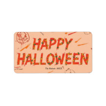 Halloween-etikett, minimalistisk modern Halloween