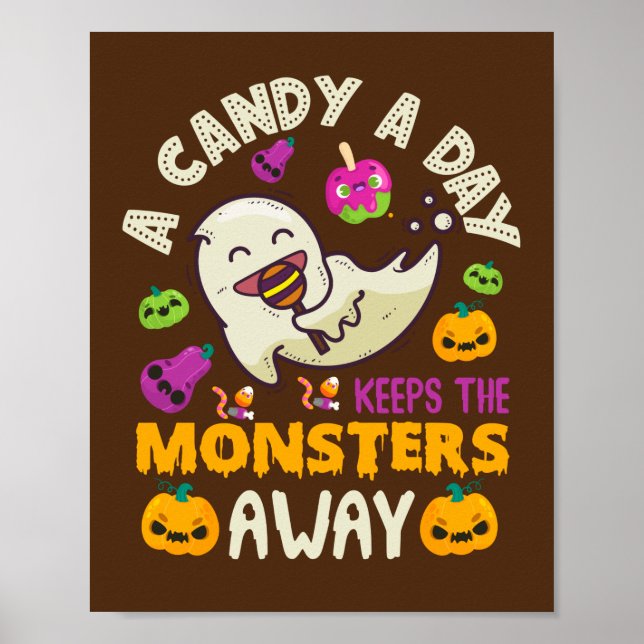 Halloween-ett godis-Behållor varje dag... Poster (Framsidan)