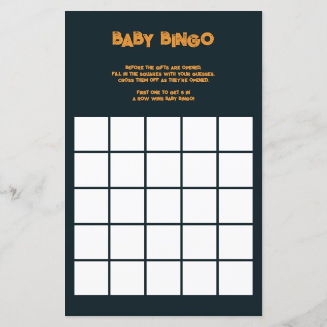 Halloween, ett litet skämt Pumpkin Baby Shower-spe (Baksida)