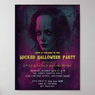 Halloween Evil Circus Clown Party-inbjudan Poster