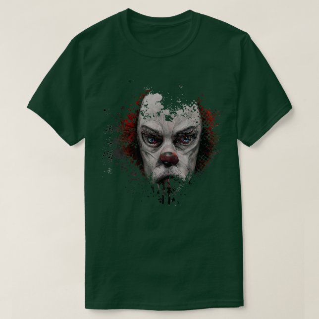 Halloween Evil Killer Scary Clown Horror Gift T Shirt (Design framsida)