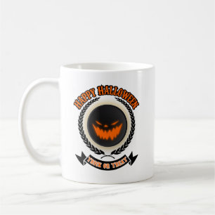Halloween Evil Pumpkin Ansikte Spooky Natt Kaffemugg