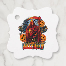 Halloween Evil skeleton, Pumpkin Gåvor Etiketter