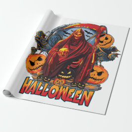 Halloween Evil skeleton, Pumpkin Presentpapper