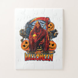 Halloween Evil skeleton, Pumpkin Pussel