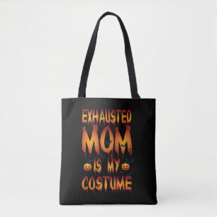Halloween Exhausted Mamma är min dräkt Tygkasse