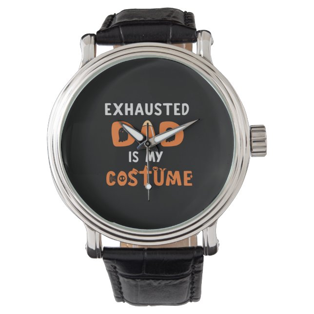Halloween Exhausted Pappa är min dräktighetsfödels Armbandsur (Framsida)