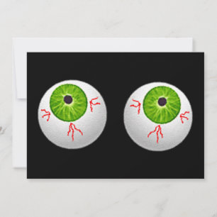 Halloween Eyebollar Inbjudningar