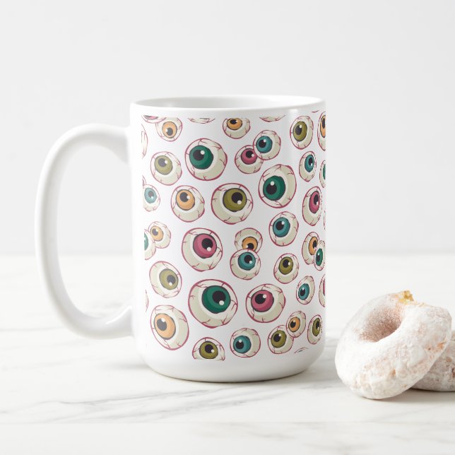 Halloween Eyebollar Kaffemugg (Med munk)