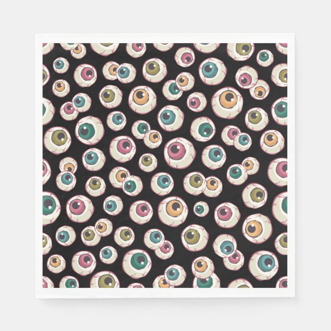 Halloween Eyebollar Pappersservett (Framsidan)