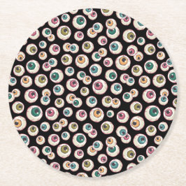 Halloween Eyebollar Underlägg Papper Rund