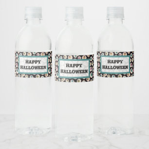 Halloween Eyebollar Vattenflaska Etikett