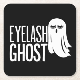 Halloween Eyelash Ghost Underlägg Papper Kvadrat
