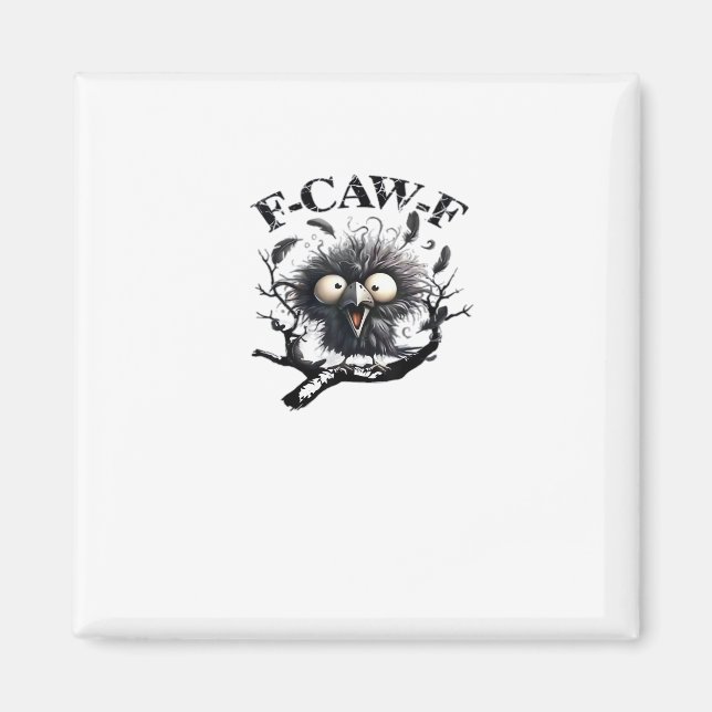 Halloween F-Caw-F Fågel Cool Unik Magnet (Framsidan)