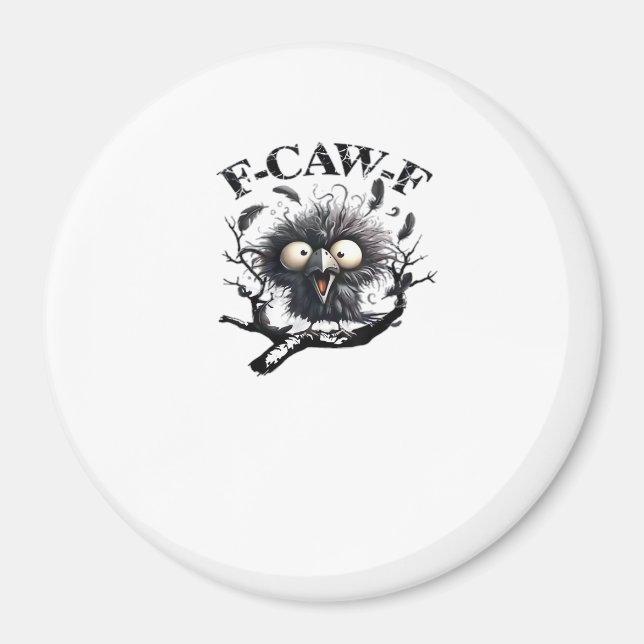 Halloween F-Caw-F Fågel Cool Unique Magnet (Framsidan)