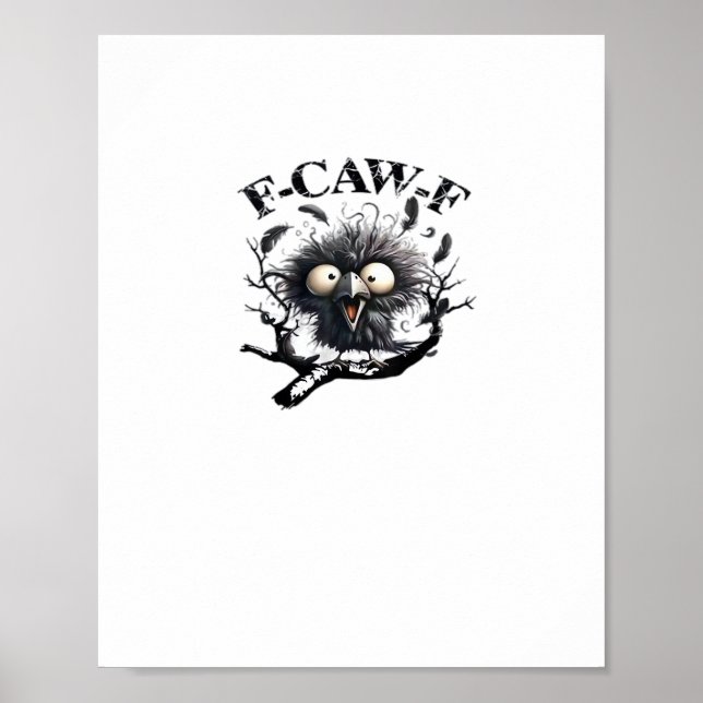 Halloween F-Caw-F Fågel Cool Unique Poster (Framsidan)
