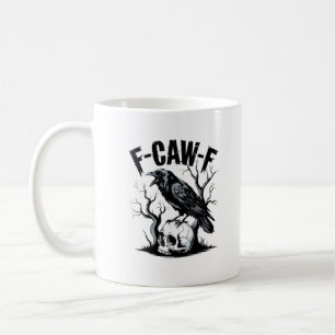Halloween F-Caw-F Fågel Kråka Kvinnor Män Retro Kl Kaffemugg