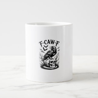 Halloween F-Caw-F Fågel Kråka Kvinnor Män Trendig Jumbo Mugg