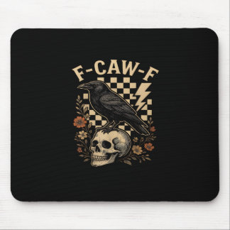 Halloween F Caw F Raven Bird Checkered Vintage Sty Musmatta
