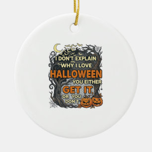Halloween Få Det Kusligt Träd Pumpa Fladdermöss Sp Julgransprydnad Keramik