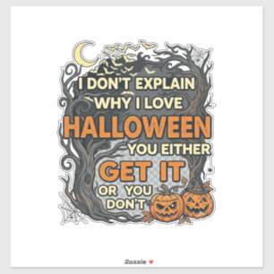 Halloween Få Det Kusligt Träd Pumpa Fladdermöss Sp Klistermärken