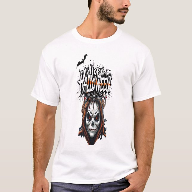 Halloween face graffiti art  for family men women  t shirt (Framsida)