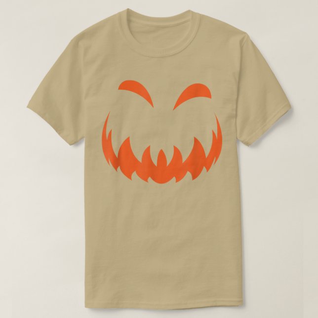 Halloween face pumpkin Jack o Lantern halloween pa T Shirt (Design framsida)