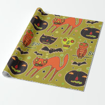 Halloween Faceoff Wrapping Papper