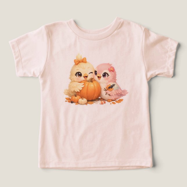 Halloween Fågel Vänner Barn T-Shirt (Design Framsida)