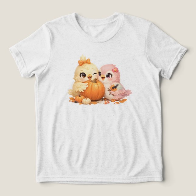 Halloween Fågel Vänner Barn T-Shirt (Design Framsida)