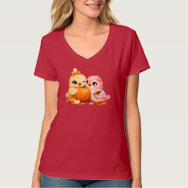 Halloween Fågel Vänner Kvinnors V-ringad T Shirt