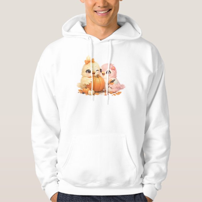 Halloween Fågel Vänner Pullover Huva Hoodie (Framsida)