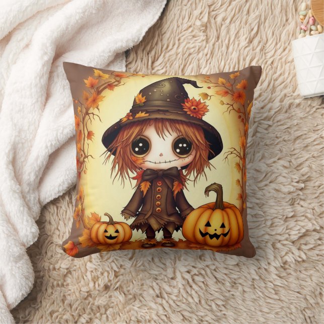 Halloween-Fågelskrämma 1 Kudde (Filt)