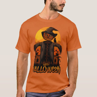 Halloween fågelskrämma-familjen t shirt