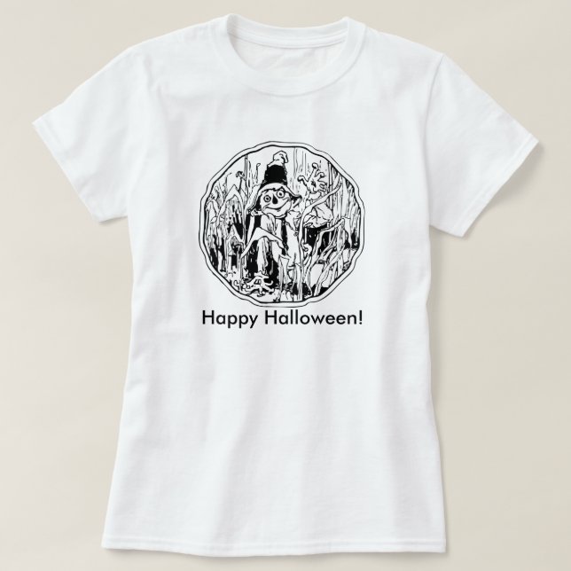 Halloween Fågelskrämma Halloween Tee (Design framsida)