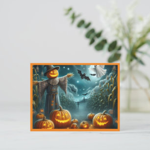 Halloween-Fågelskrämma Helg Vykort