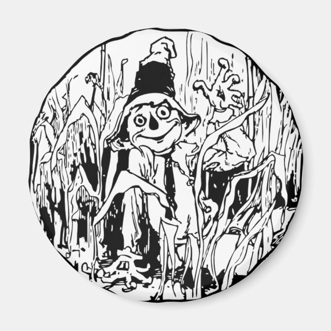 Halloween Fågelskrämma Magnet (Framsidan)