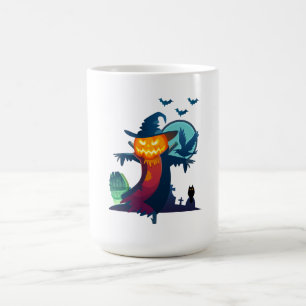 Halloween-Fågelskrämma med Fladdermöss Kråka och U Kaffemugg