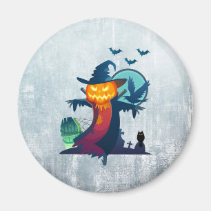 Halloween-Fågelskrämma med Fladdermöss Kråka och U Magnet