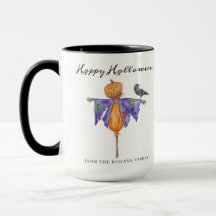 Halloween-Fågelskrämma med Pumpkin