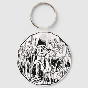 Halloween-Fågelskrämma-nyckelkedja Nyckelring