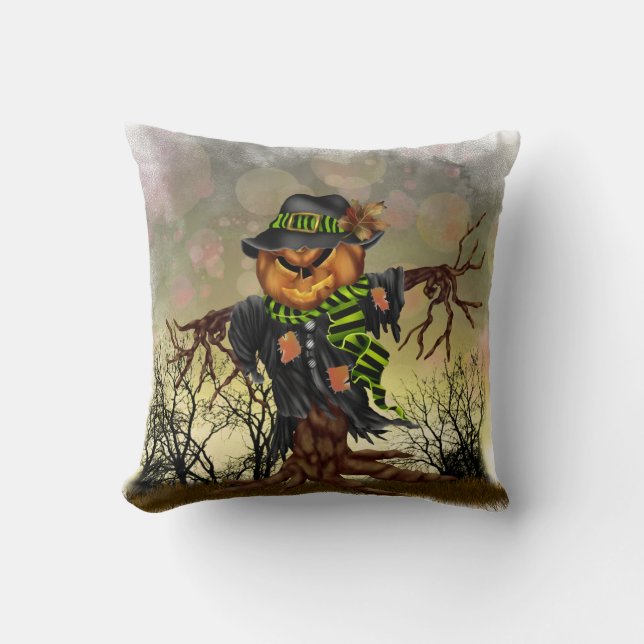 Halloween Fågelskrämma Pillow Kudde (Framsida)