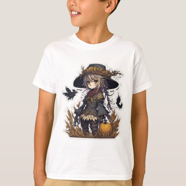 Halloween-Fågelskrämma T Shirt (Framsida)