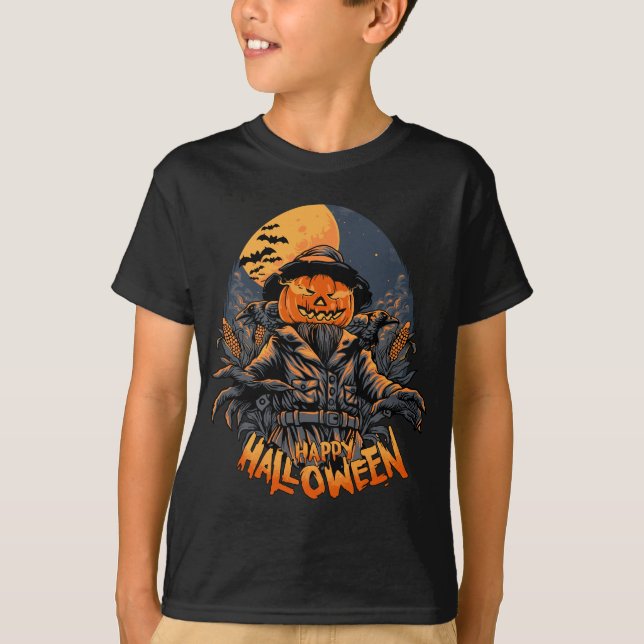 Halloween-Fågelskrämma T Shirt (Framsida)