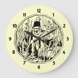 Halloween Fågelskrämma Wall Clock Stor Klocka