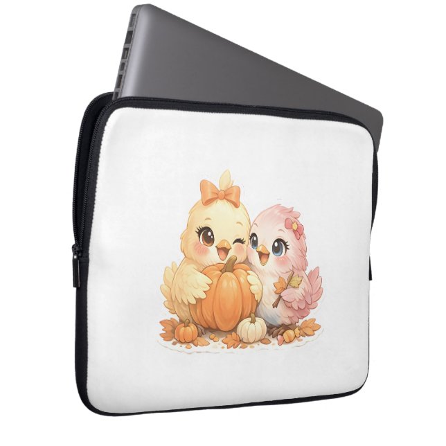 Halloween Fågelvänner Höst Laptop-fodral Laptop Fodral (Framsidan Höger)