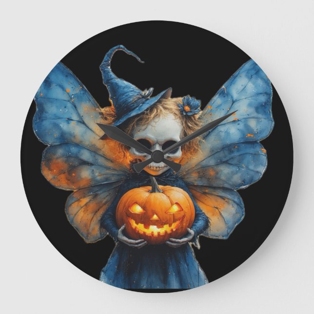 Halloween Fairy Stor Klocka (Framsida)